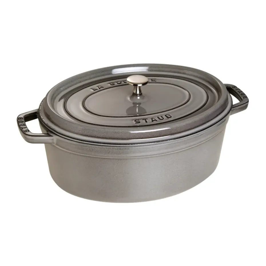 Cocotte ovale La Cocotte Staub fonte 6,7 L, Gris graphite