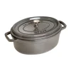 Cocotte ovale La Cocotte Staub fonte 8 L, Gris graphite