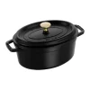 Cocotte ovale La Cocotte Staub fonte 2,35 L, Noir