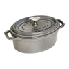 Cocotte ovale La Cocotte Staub fonte 2,35 L, Gris graphite