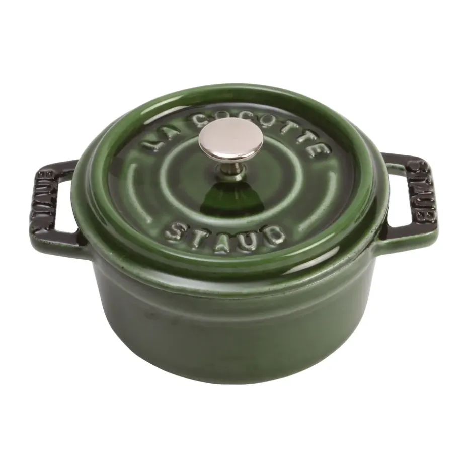 Cocotte ronde La Cocotte Staub fonte 0,25 L, Basilic vert