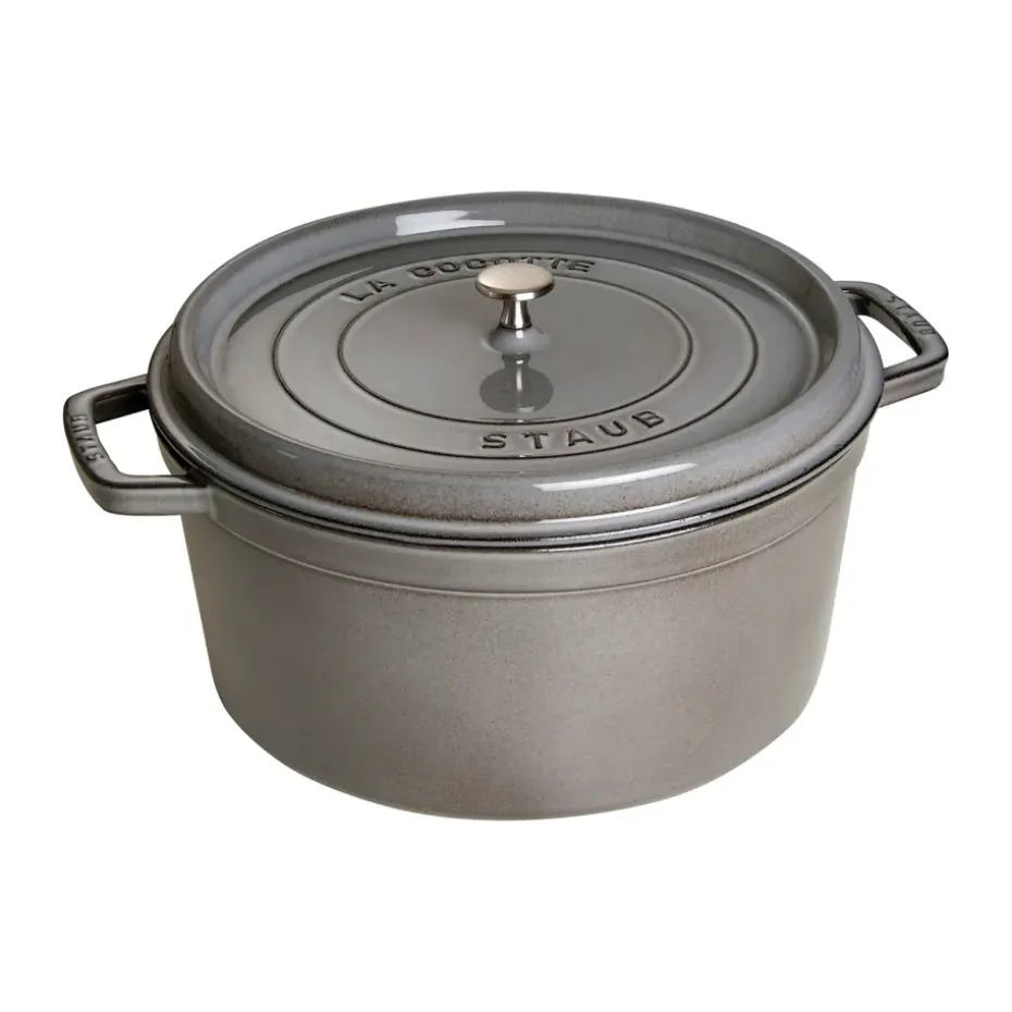 Cocotte ronde La Cocotte Staub fonte 8,4 L, Gris graphite