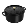 Cocotte ronde La Cocotte Staub fonte 12,6 L, Noir
