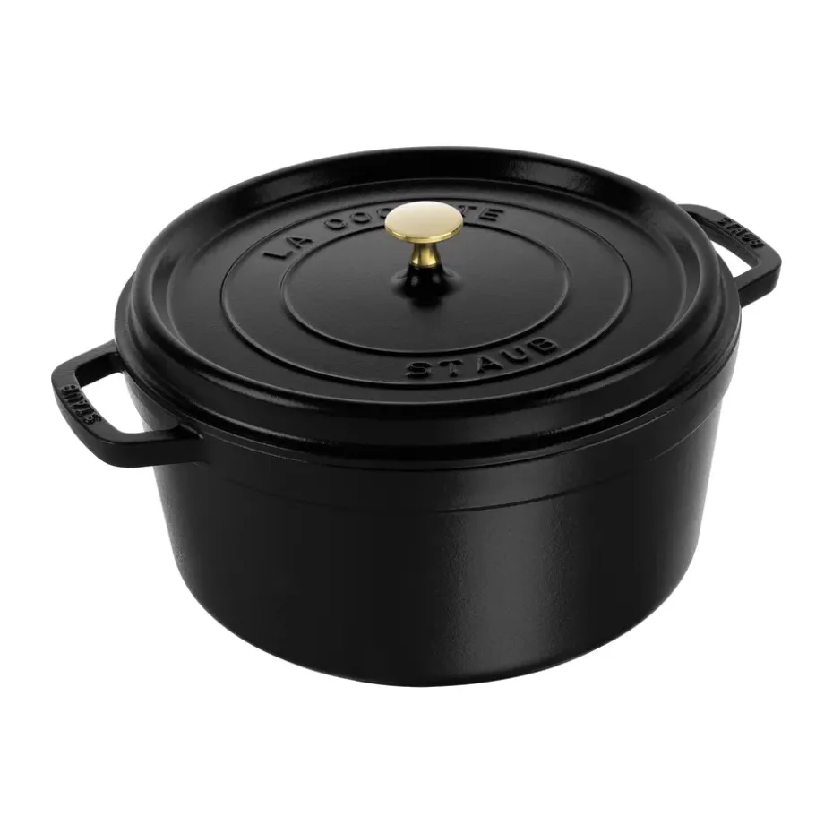 Cocotte ronde La Cocotte Staub fonte 12,6 L, Noir