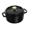 Cocotte ronde La Cocotte Staub fonte 0,8 L, Noir