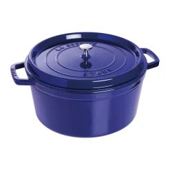 Cocotte ronde La Cocotte Staub fonte 8,4 L, Bleu foncé