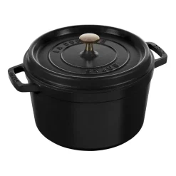Cocotte ronde Staub modèle haut 4,8 L, Noir mat