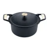 Cocotte Signature avec couvercle en fonte 5,5 L, Noir