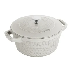 Cocotte Twister La Cocotte Staub 4 L, White truffle