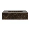 Coffret à mouchoirs Marble 14x25,5 cm, Marron