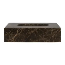 Coffret à mouchoirs Marble 14x25,5 cm, Marron
