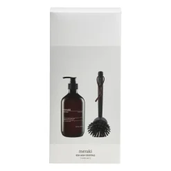 Coffret cadeau Meraki - liquide vaisselle et brosse à vaisselle, Herbal nest
