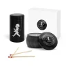 Coffret cadeau Solstickan bougie parfumée + tube d'allumettes, Noir-bois de cèdre