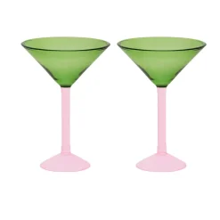 Coffret cadeau Urban Nature Culture verres à martini lot de 2, Green