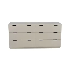 Commode Aoko double 6 tiroirs, Beige