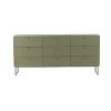 Commode Deus 9 tiroirs, Gris olive