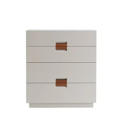Commode Frame Medium, dark sand, cuir cognac