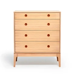 Commode Höllviken, Chêne blanchi pigmenté, 4 tiroirs
