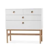 Commode Keep, blanc, structure en chêne huilé blanc