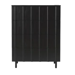 Commode Rib, 4 tiroirs, Soft Black