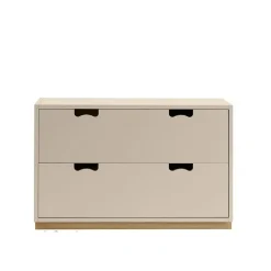 Commode Snö A2, dark sand, support en chêne