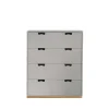 Commode Snö A, light grey, support en chêne