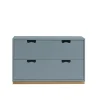 Commode Snö A2, nordic blue, support en chêne