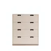 Commode Snö A, rose, support en bouleau