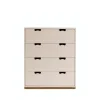 Commode Snö A, rose, support en chêne