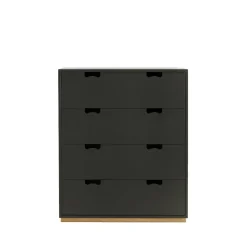 Commode Snö A, taupe, support en chêne