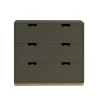 Commode Snö A3, taupe, support en chêne