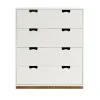 Commode Snö A, white, support en chêne