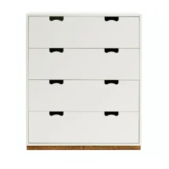 Commode Snö A, white, support en chêne