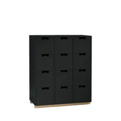 Commode Snö B, char grey, support en bouleau