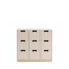 Commode Snö B3, rose, support en bouleau