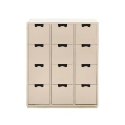 Commode Snö B, rose, support en bouleau