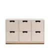 Commode Snö B2, rose, support en chêne