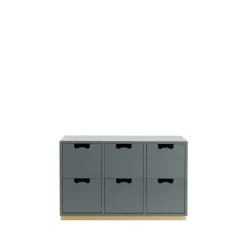 Commode Snö B2, storm grey, support en bouleau