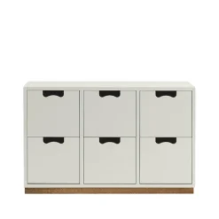 Commode Snö B2, white, support en chêne