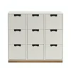 Commode Snö B3, white, support en chêne