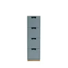 Commode Snö J4, nordic blue, base en chêne