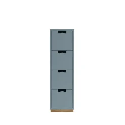 Commode Snö J4, nordic blue, base en chêne