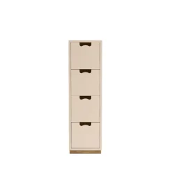 Commode Snö J4, rose, base en chêne