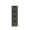 Commode Snö J4, taupe, base en bouleau