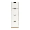 Commode Snö J4, white, base en bouleau