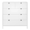 Commode Square 2+3 tiroirs, Blanc