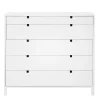 Commode Square 5 tiroirs, Blanc