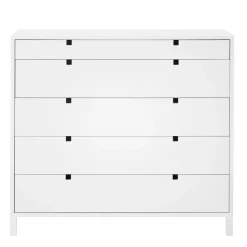 Commode Square 5 tiroirs, Blanc