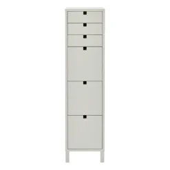 Commode Square mince 6 tiroirs, Sable