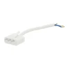 Connecteur de plafond DCL avec mise à la terre, 15 cm, Blanc